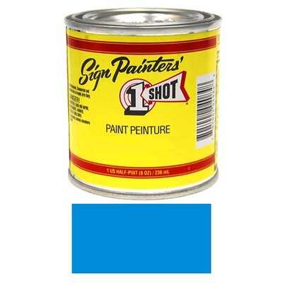 1/2 Pint 1 Shot 153L PROCESS BLUE Paint Lettering Enamel Pinstriping One Shot