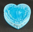 Boyd's Crystal Art Glass HEART JEWEL BOX 1988-1993 WATERLOO Blue Trinket NOS — photo 2