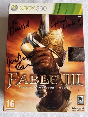 Fable III Limited Collector s Edition Xbox 360 signiert von Jonathan Ross komplett