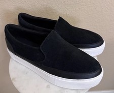 Women UGG Black Casual Classic Leather Suede platform Zilo Slip-On Sneaker Sz 10
