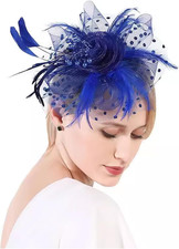 Fascinators Hat Tea Party Headwear for Women Flower Mesh Feathers Headband