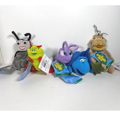 Disney A Bugs Life Mini Bean Bag Plush Lot of 5 Vintage NWT Francis Heimlich Dot