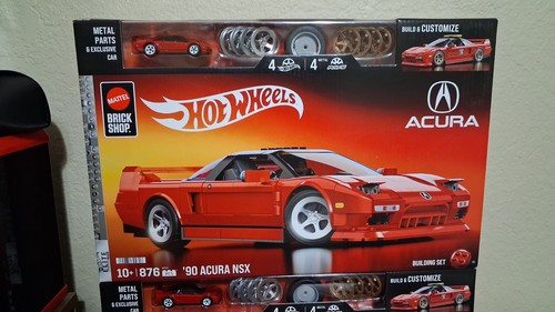 Mattel Brick Shop Hot Wheels ’90 Acura NSX 876 pcs Metal Parts FJT17