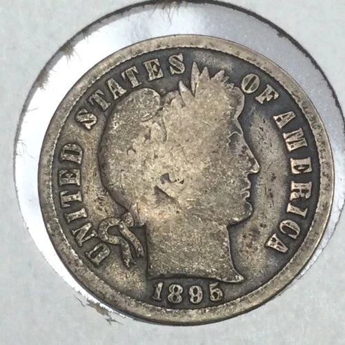 1895-S Barber Dime in very good