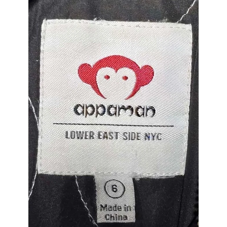 Abrigo acolchado Appaman niños talla 6 negro camuflaje chaqueta de invierno imitación piel capucha Foto 3 de 4