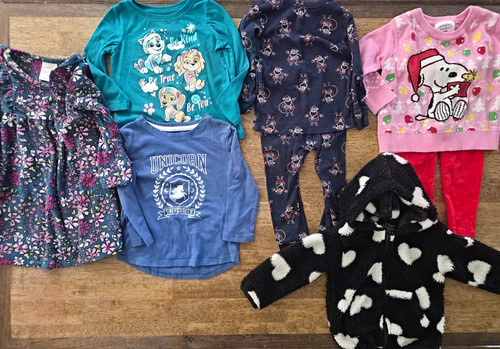 Girls 18m Clothing 8pc LOT Fall/Winter Jumping Beans GAP Dress Tops PJs Sweater