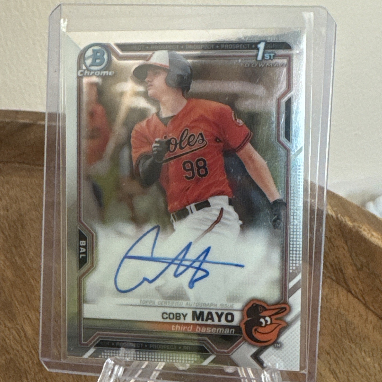 2021 Bowman - Chrome Prospects Autographs Coby Mayo #CPA-CMA 1st auto