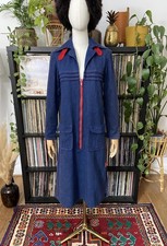 Vintage 1970s Indigo Denim Chore Dress