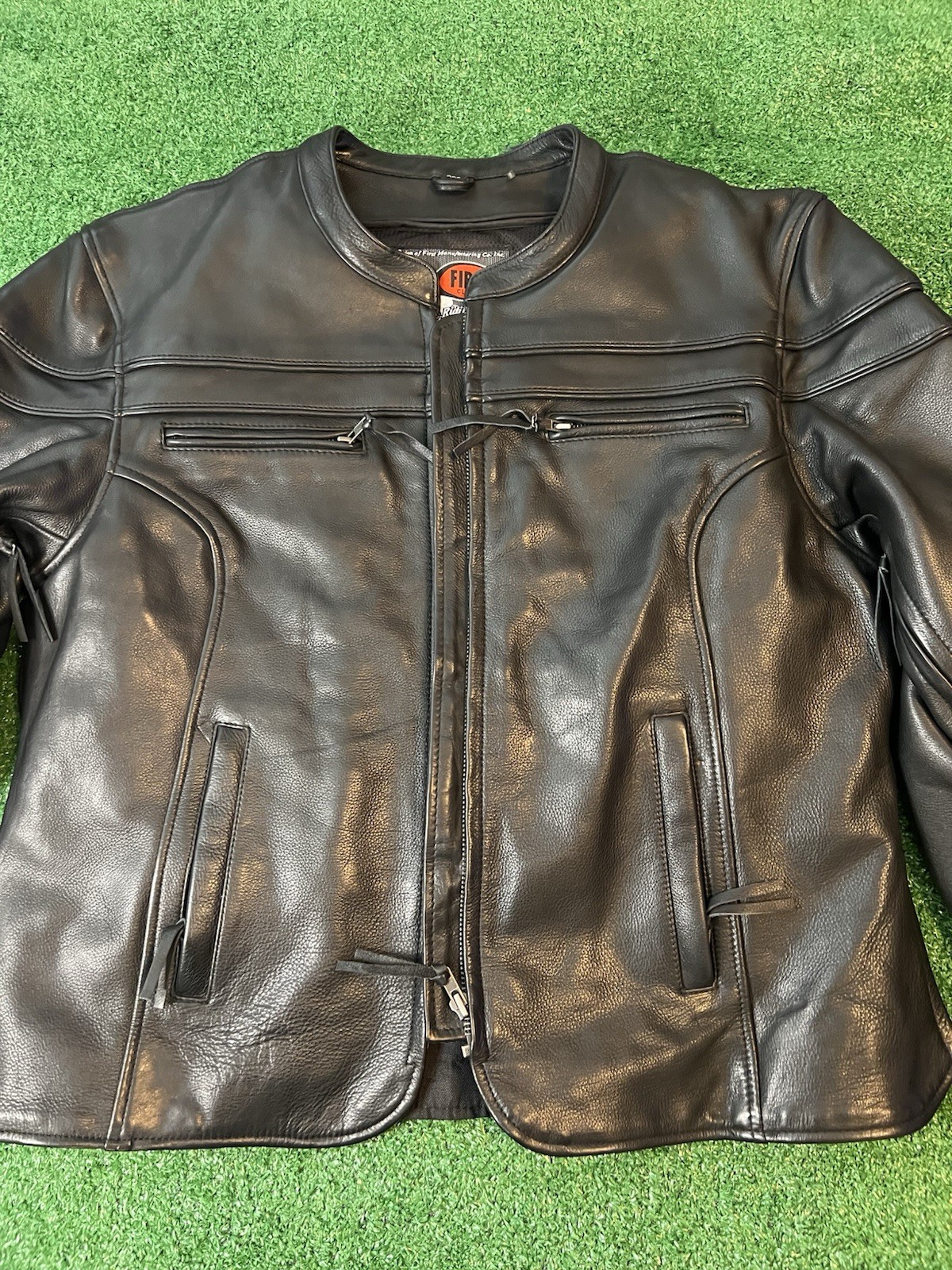 First Classics - Black Leather Jacket Size XXL Bi… - image 2