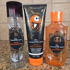 NIGHTMARE BEFORE CHRISTMAS Bath Body Works Jack 3 Piece Mist Wash Lotion Set