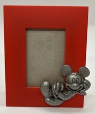 Genuine Disney Connoisseur Mickey Mouse Picture Frame 4  X 5  Gray and Red