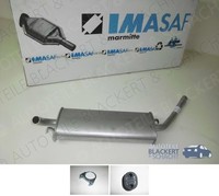 Imasaf Auspuff Mitteltopf + Anbauteile für Audi 80 1.3 (80 / B1) 1973-1977