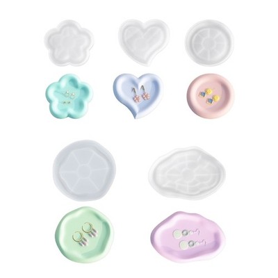 Tray Silicone Mold DIY Crystal Epoxy Resin Mold Fruit Disc Storage Plate Mould
