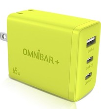 65W USB C Charger Block, 3-Port GaN USB C Wall Charger Power Adapter..