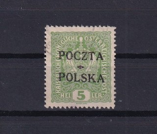 Briefmarke Polen MiNr. 30 gestempelt 1919 Zahnfehler