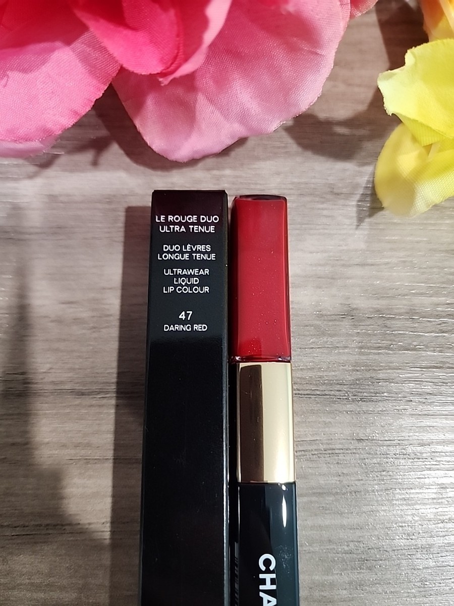 BNIB CHANEL LE ROUGE DUO ULTRA TENUE IN 47 - DARING RED $48 | eBay