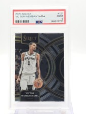 VICTOR WEMBANYAMA 2023-24 SELECT PREMIER LEVEL ROOKIE #121 SPURS PSA 9 Q0850