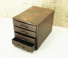 Vtg metal industrial bolts small parts storage bin 4 drawer organizer Cabinet