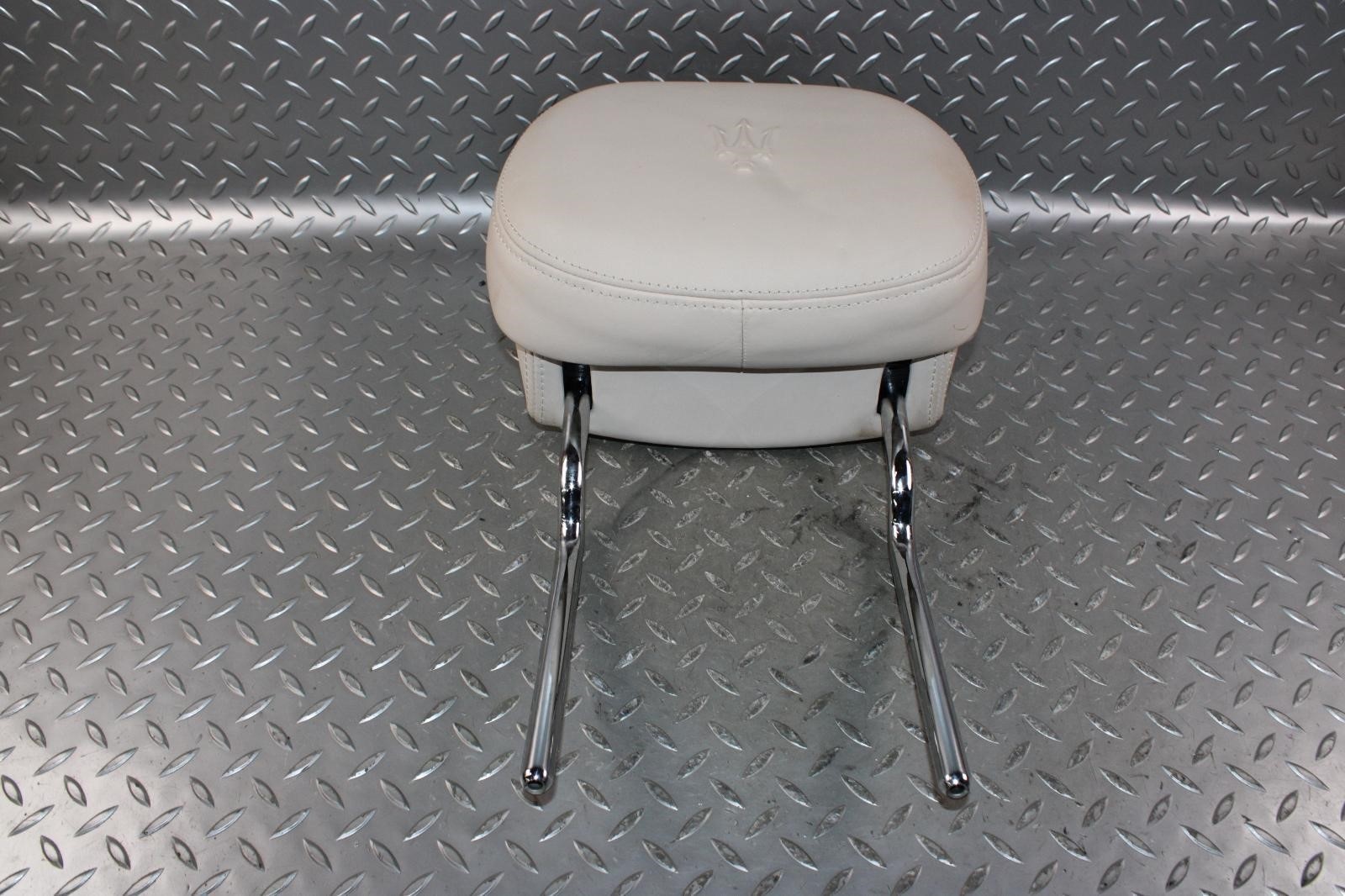 14-17 Ghibli Tan Leather Front Driver Passenger Headrest Head Rest Factory OEM