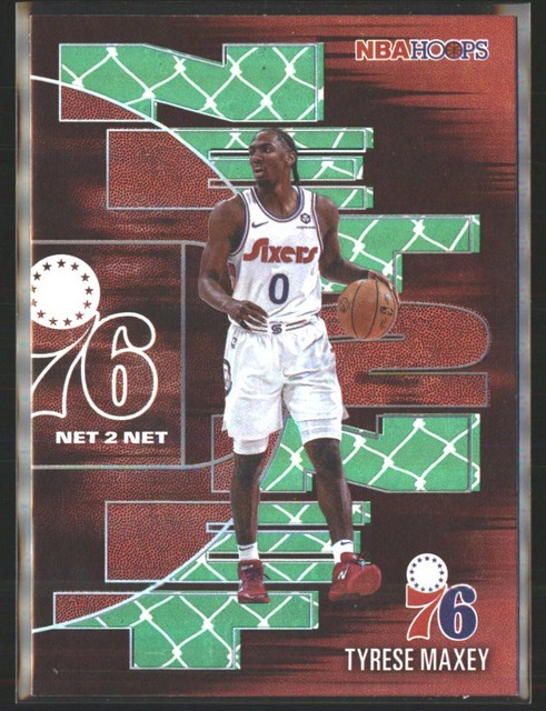 2025-26 Hoops Tyrese Maxey Hard Wired Green Hoops
