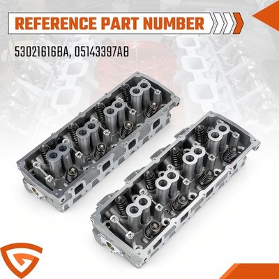 05143397AB For Mopar Dodge Chrysler Jeep 5.7L Hemi Cylinder Heads SET PAIR 03-08