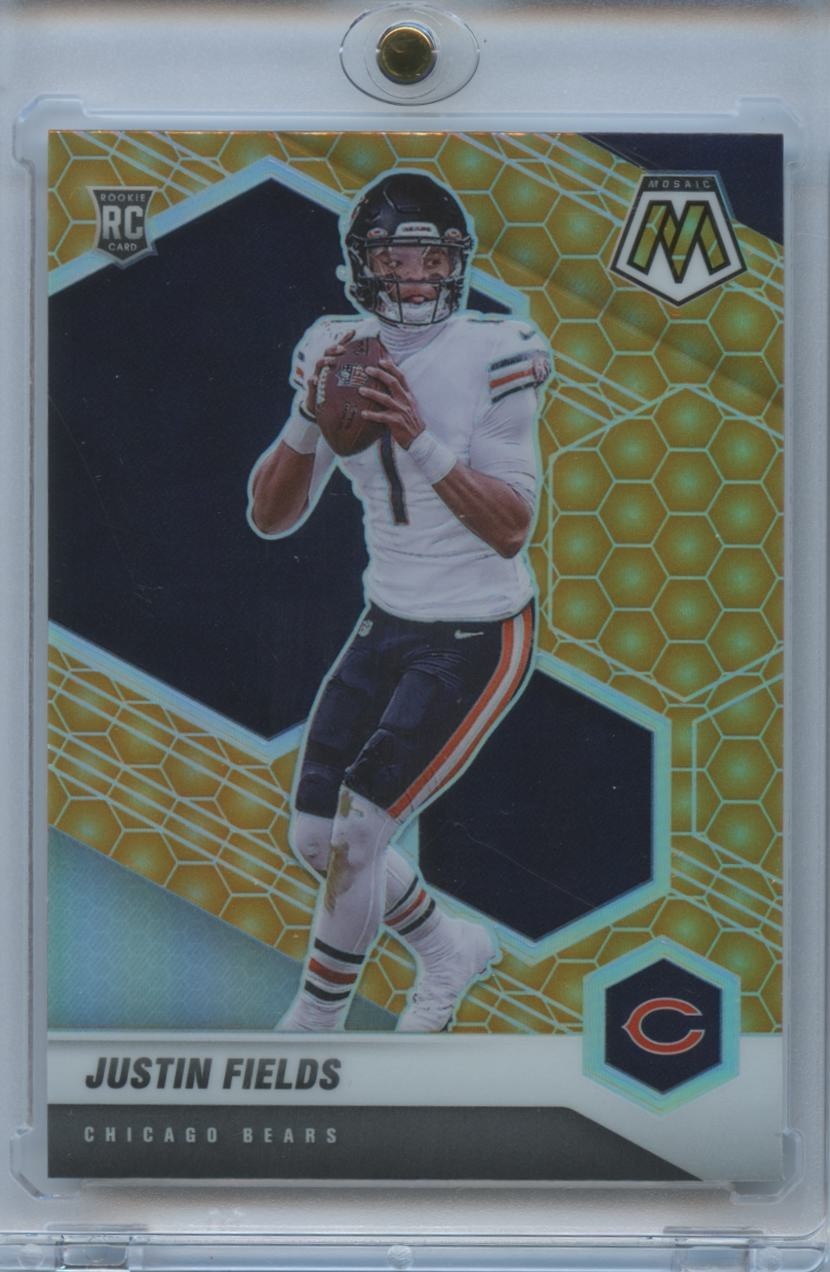 Justin Fields 2021 Mosaic Honeycomb SSP SHORTPRINT Rookie RC Bears #304