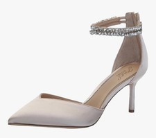 Jewel Badgley Mischka Maya Crystal Strap 2-Piece Pump Size 7.5