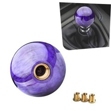 Car Gear Shift Knob, 2.13" Round Shifter Ball Head with 3 Size 1 PC Purple
