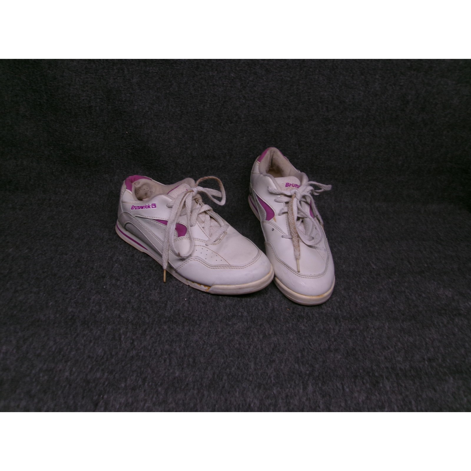 Womens 6 White Purple Pink Athletic Lace Up Sporty