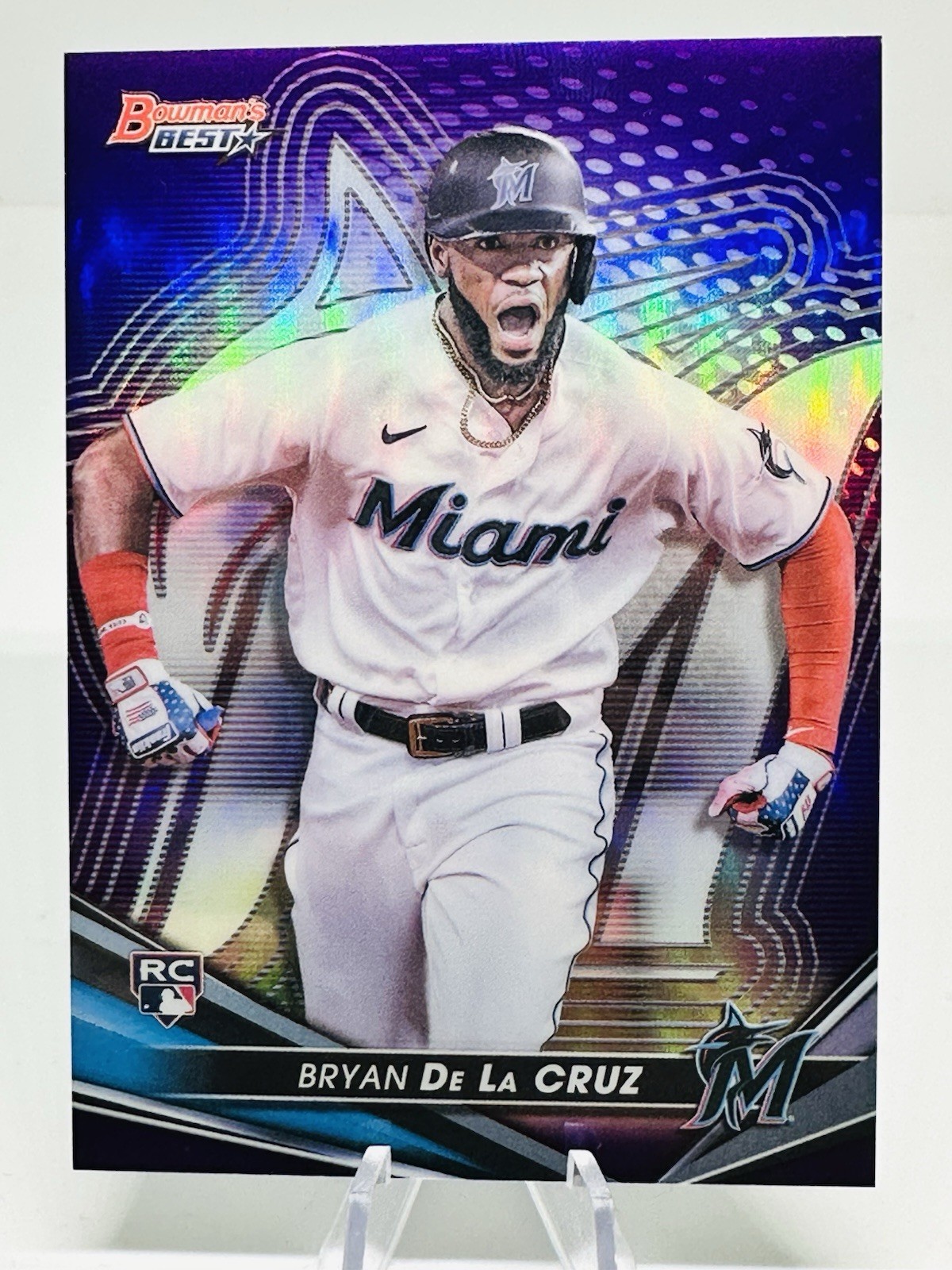 Bryan De La Cruz - 2022 Bowman's Best - Purple Refractor - RC /250 - Marlins