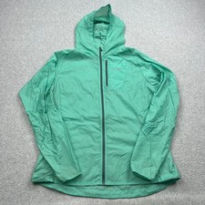 Patagonia Houdini Jacket Womens Large Green Ripstop Ultralight Zip Hoody 24146