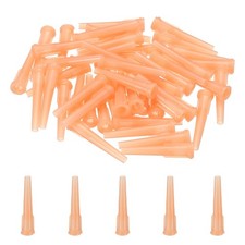50Pcs 2.5mm Plastic Tapered Pinhead, 11 Gauge TT Blunt Tip, Light Orange