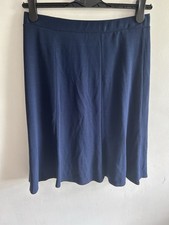 Navy blue Bonmarche midi A-line skirt size -14
