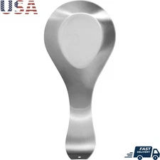 Durable Stainless Steel Spoon Rest Kitchen Utensil Holder Clean Countertop New