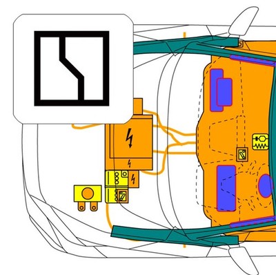 Digitale Rettungskarte per QR-Code, kompatibel mit Zeekr 7X SUV Electric (>2025)