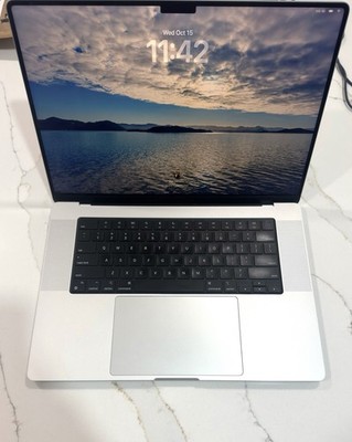 Silver Apple 2021 MacBook Pro 16-inch M1 Pro 16-Core GPU 16GB RAM 528 GB SSD