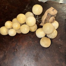 Vintage Alabaster Stone Grape Cluster Mid Century MCM Grapes