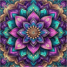 Mandala Diamond Painting Kit for Adults - 5D Diamond Art Beginners - DIY Full Di