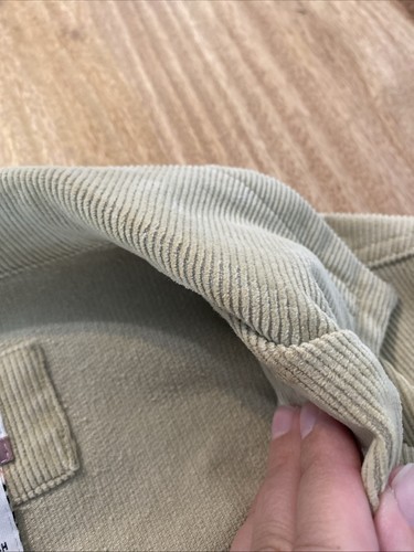 VTG No Boundaries Corduroy Jacket Womens M Button Y2K 90s Flap Pocket Khaki - Picture 7 of 12