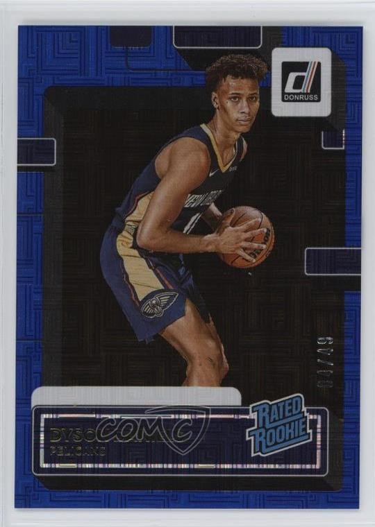 2022-23 Panini Donruss Rated Rookie Choice Blue 4/49 Dyson Daniels #208 06fh