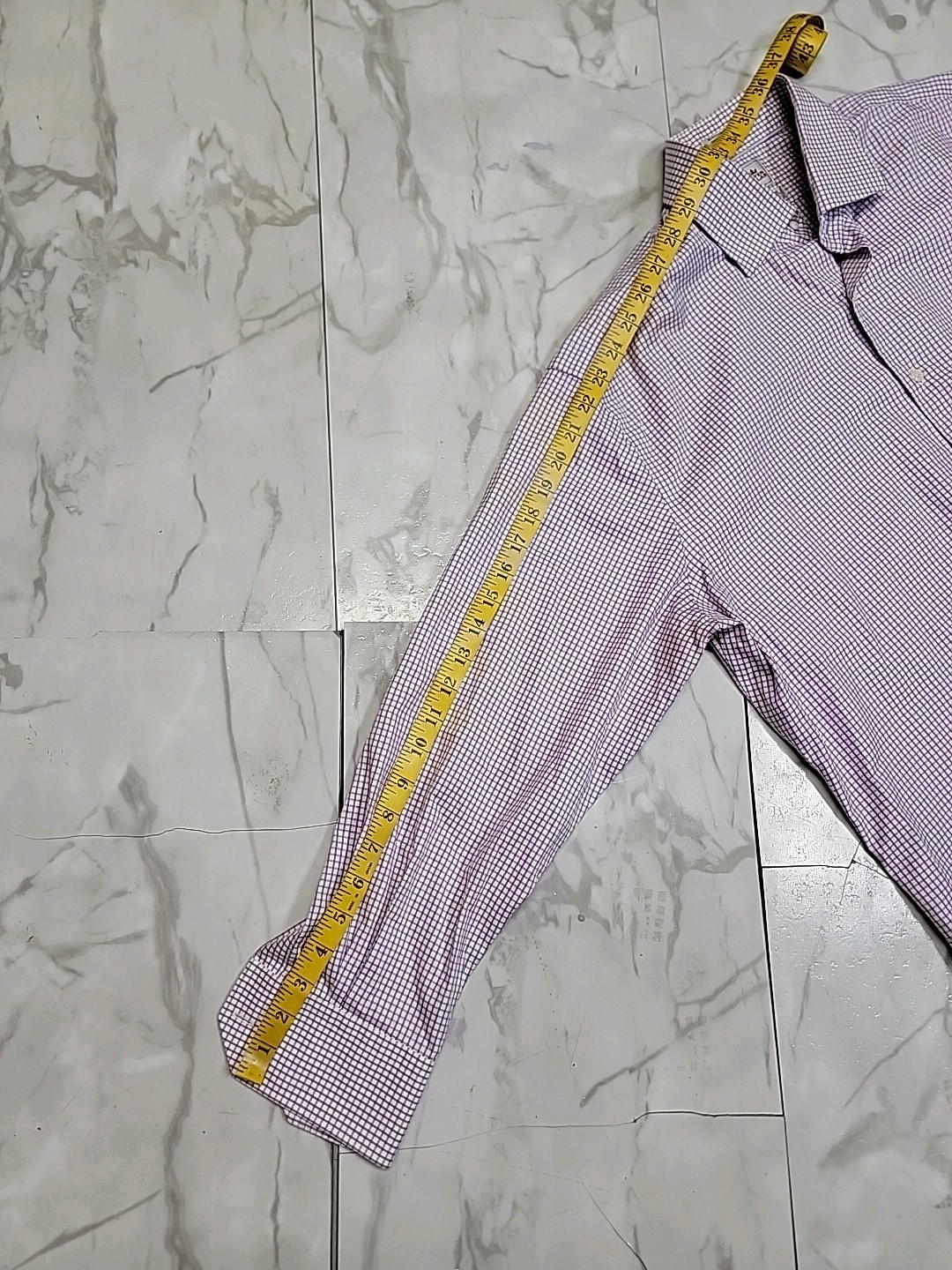 Peter Millar Nanoluxe Performance Gingham Purple … - image 6
