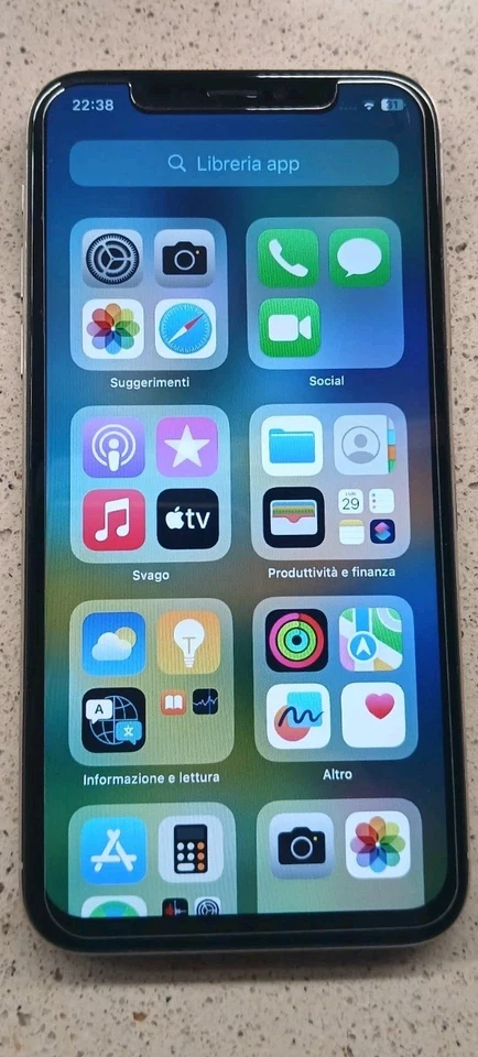 Apple I Phone X256 GB,Bianco  Batt.nuova 100% No Face Id, Sbloccato  Car. E Filo - Immagine 3 di 4