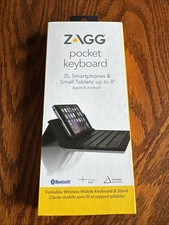 ZAGG Foldable Pocket Keyboard for Smartphones Small Tablets Bluetooth