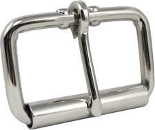 Springfield Leather Company SLC Roller Buckle, Nickel Plate, 2" (Single buckle)