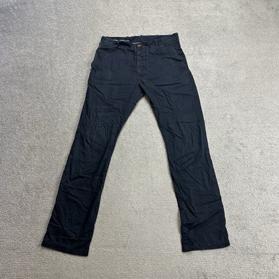 G-STAR RAW 3301 Herren Chino Hose W31 L32 Bronson Regular Tapered 31217 Blau