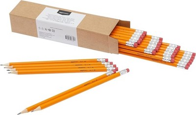 30 Pack Pre-Sharpened #2 HB Wood Pencils with Erasers for School Office Writing