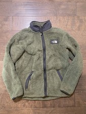The North Face Olive Green Fleece Zip Up Jacket, Boys Size L/G 14/16, Used