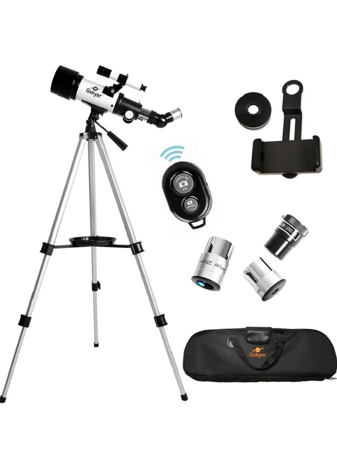 Gskyer Telescope, 70mm Aperture 400mm AZ Mount Astronomical Refracting Telescope - Image 4 of 4