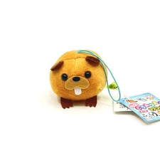 Amuse Puchimaru Zoo Series Beaver Plush Keychain Mascot Japan NWT
