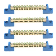 Quluxe Terminal Bus Bar Terminal Block Brass Wire Screw Terminal, 12 Position...